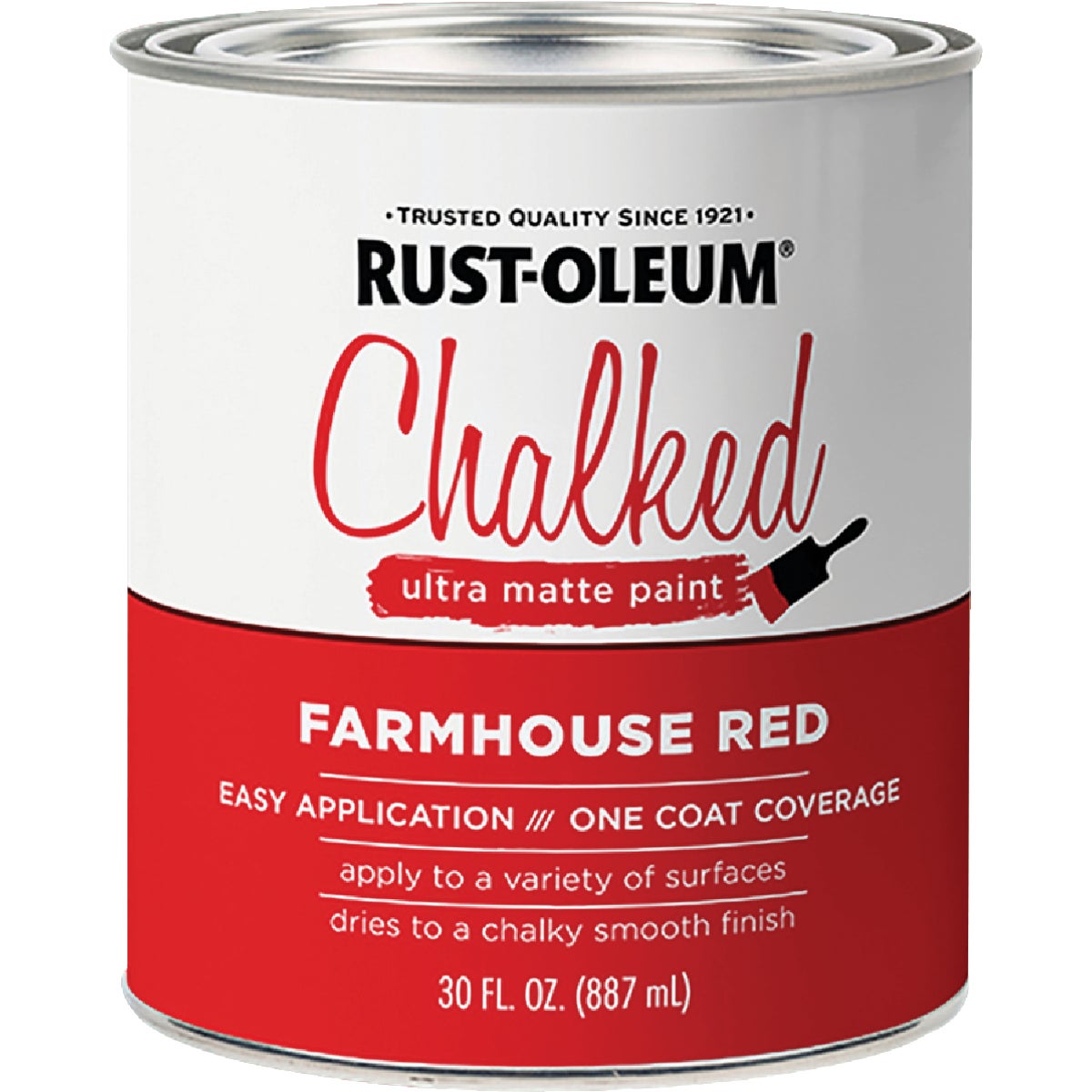 Rust-Oleum Chalked Ultra Matte Farmhouse Red 30 Oz. Chalk Paint