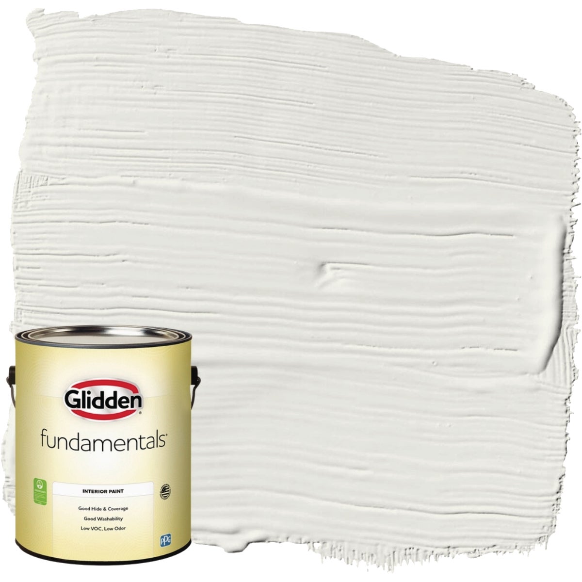 Glidden Fundamentals Eggshell Interior Paint, White, 1 Gal.