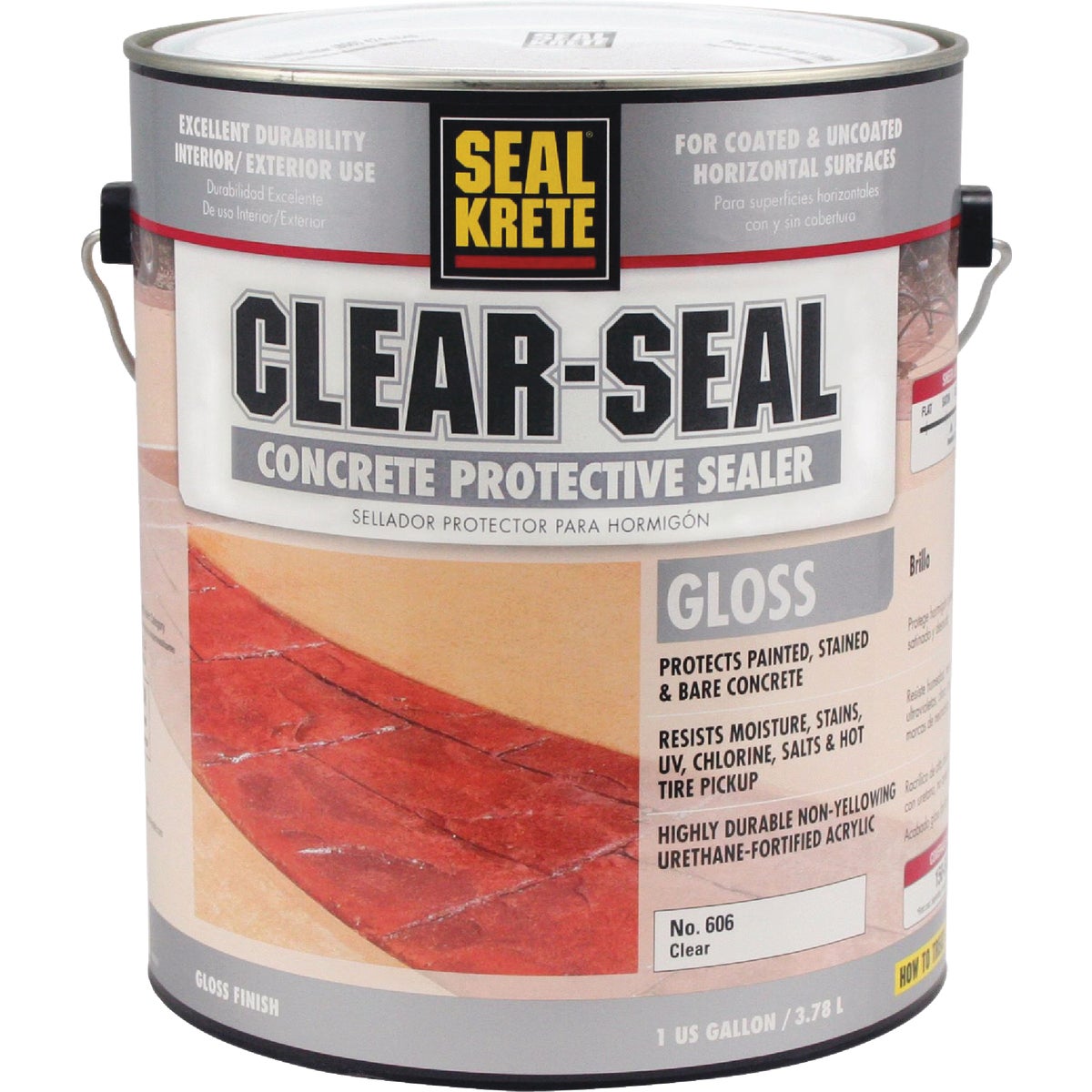 Seal Krete Clear Hi Gloss Concrete Paint, 1 Gal. 