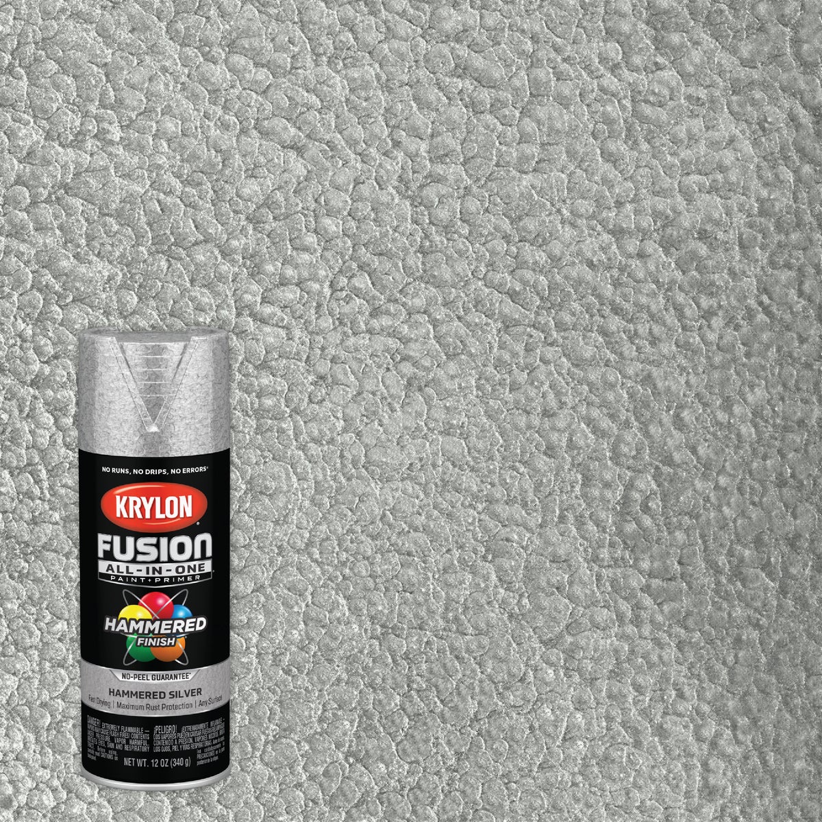 Krylon Fusion All-In-One 12 Oz. Hammered Spray Paint, Silver