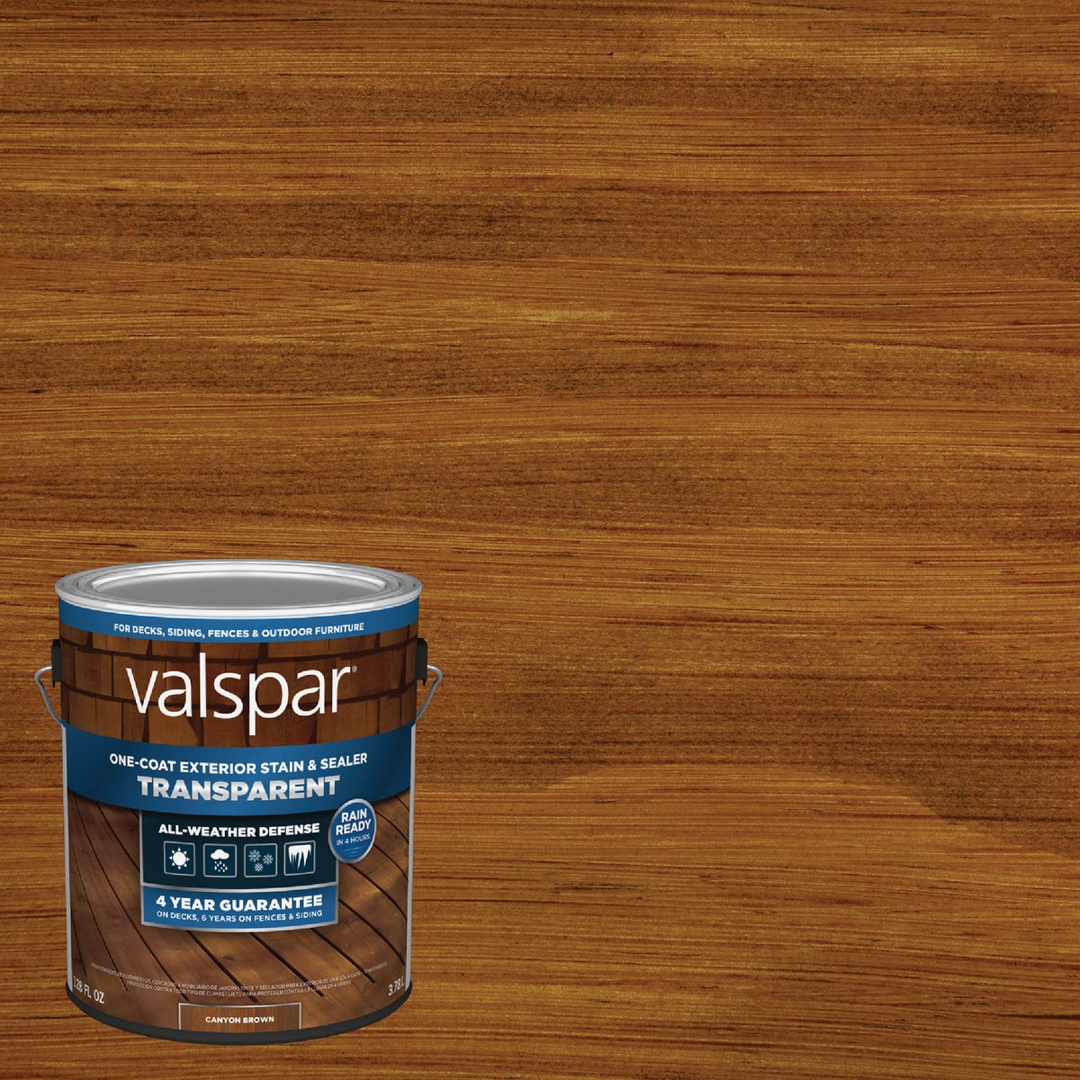 Valspar Transparent Deck Stain, Canyon Brown, 1 Gal.