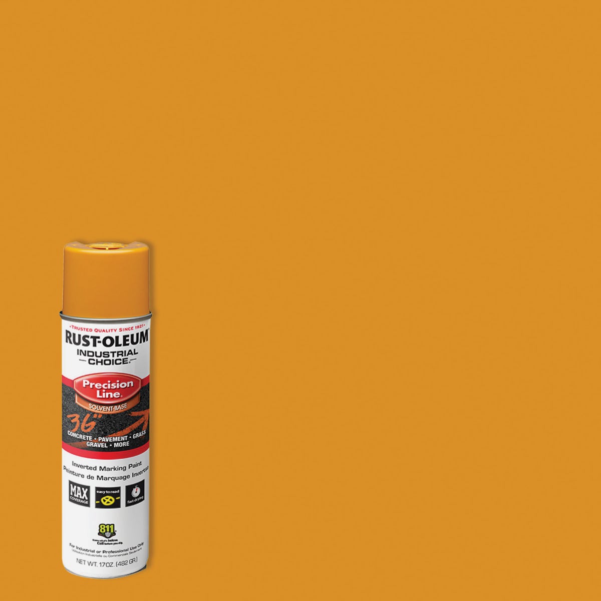 Rust-Oleum Industrial Choice Caution Yellow 17 Oz. Inverted Marking Spray Paint