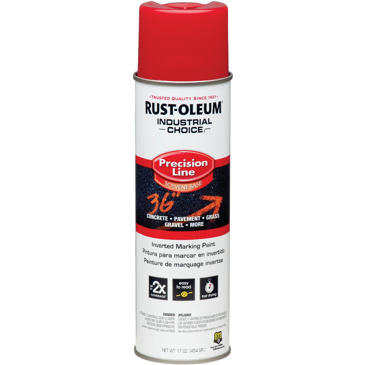 Rust-Oleum Industrial Choice Red 17 Oz. Inverted Marking Spray Paint