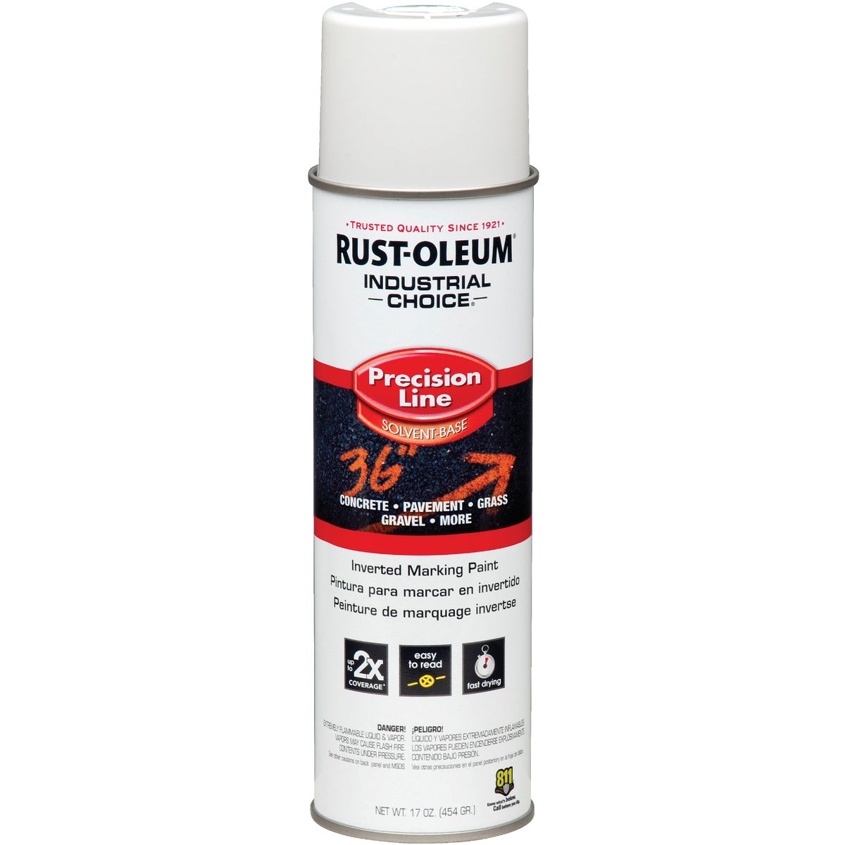 Rust-Oleum Industrial Choice White 17 Oz. Inverted Marking Spray Paint