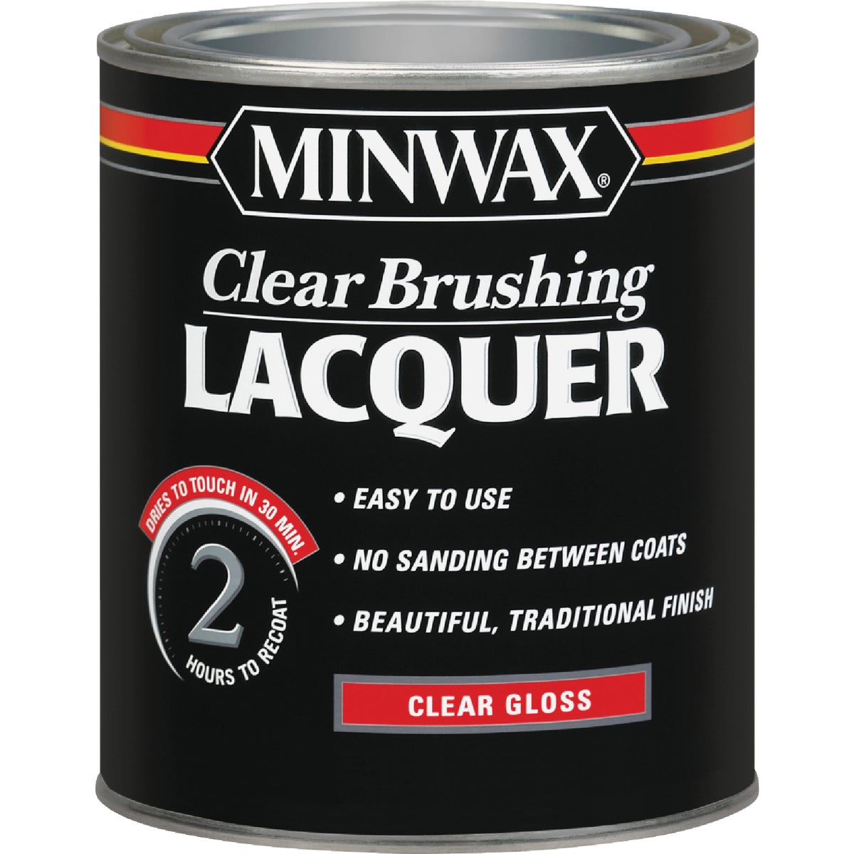 Minwax Gloss Clear Brushing Lacquer, 1 Qt.
