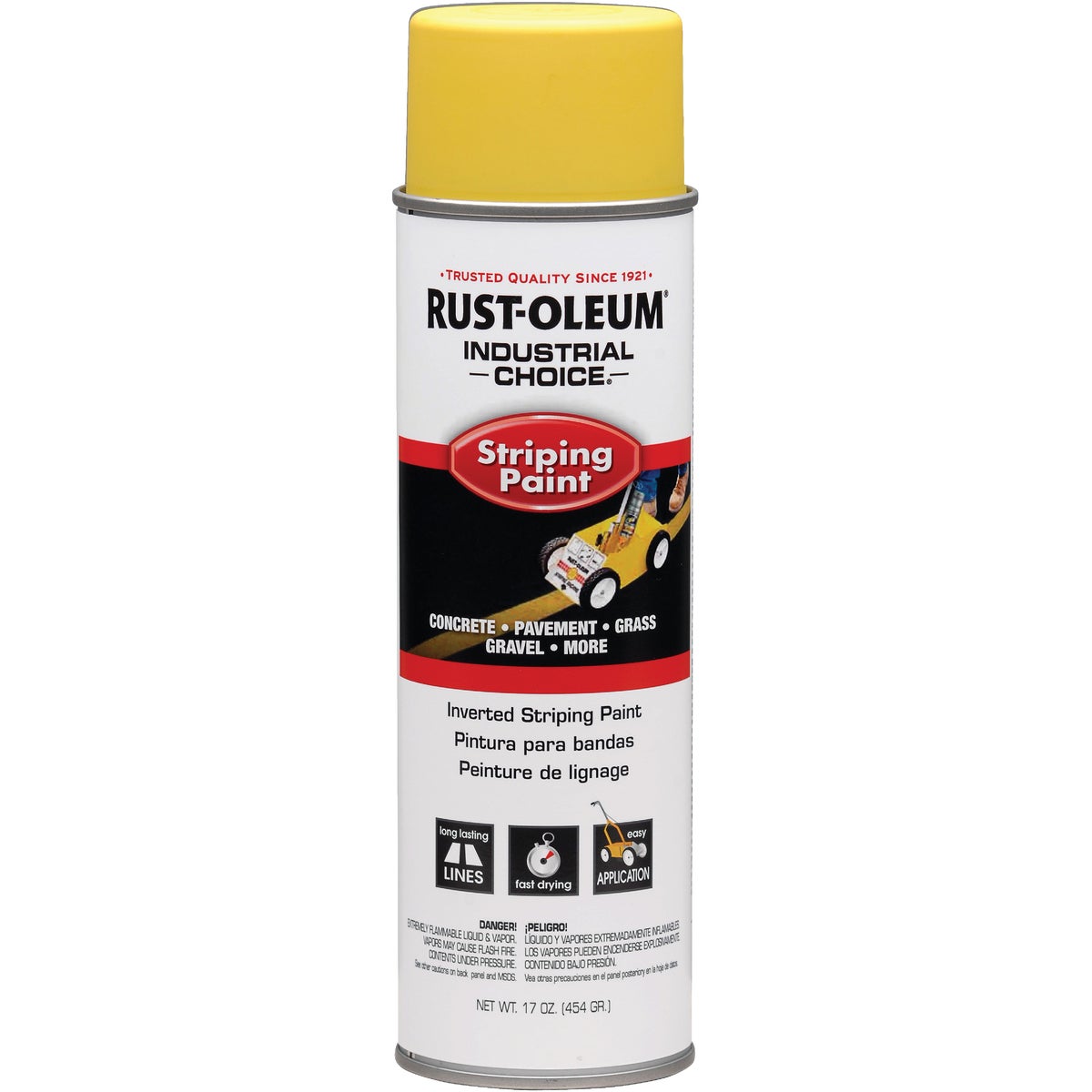 Rust-Oleum Industrial Choice Yellow 17 Oz. Striping Paint 