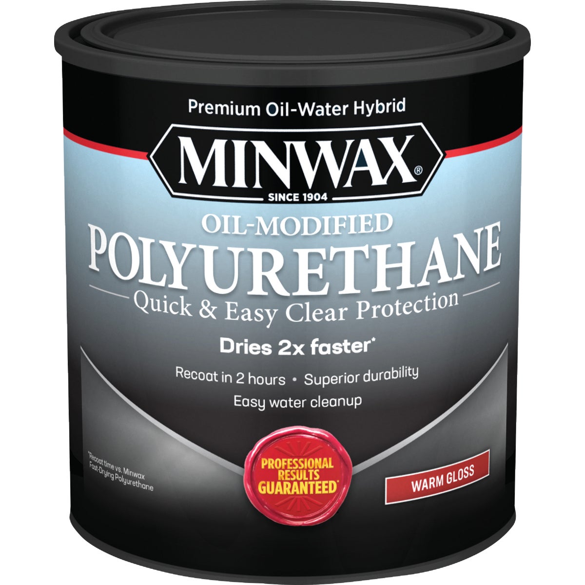 Minwax Gloss Water Based Oil-Modified Interior Polyurethane, 1 Qt.