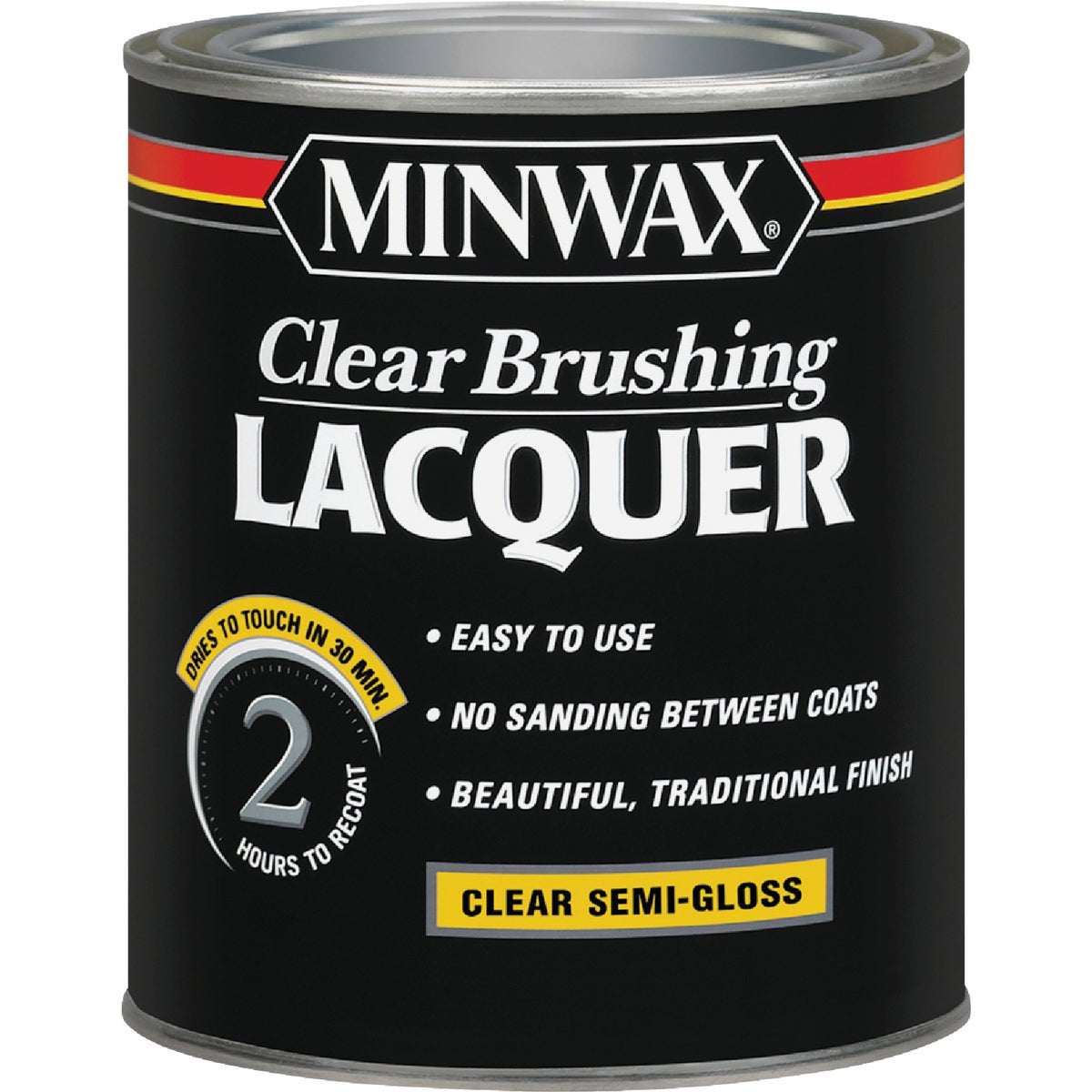 Minwax Semi-Gloss Clear Brushing Lacquer, 1 Qt.