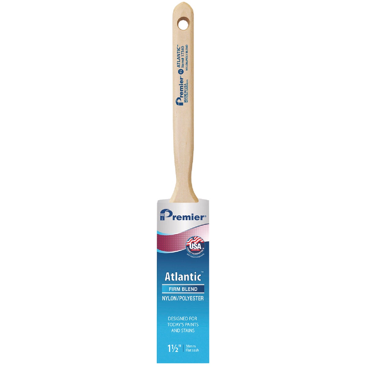Premier Atlantic 1-1/2 In. Flat Sash Nylon/Poly Paint Brush