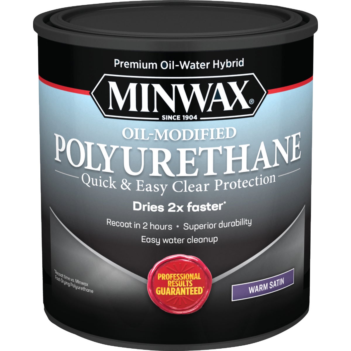 Minwax Satin Water Based Oil-Modified Interior Polyurethane, 1 Qt.