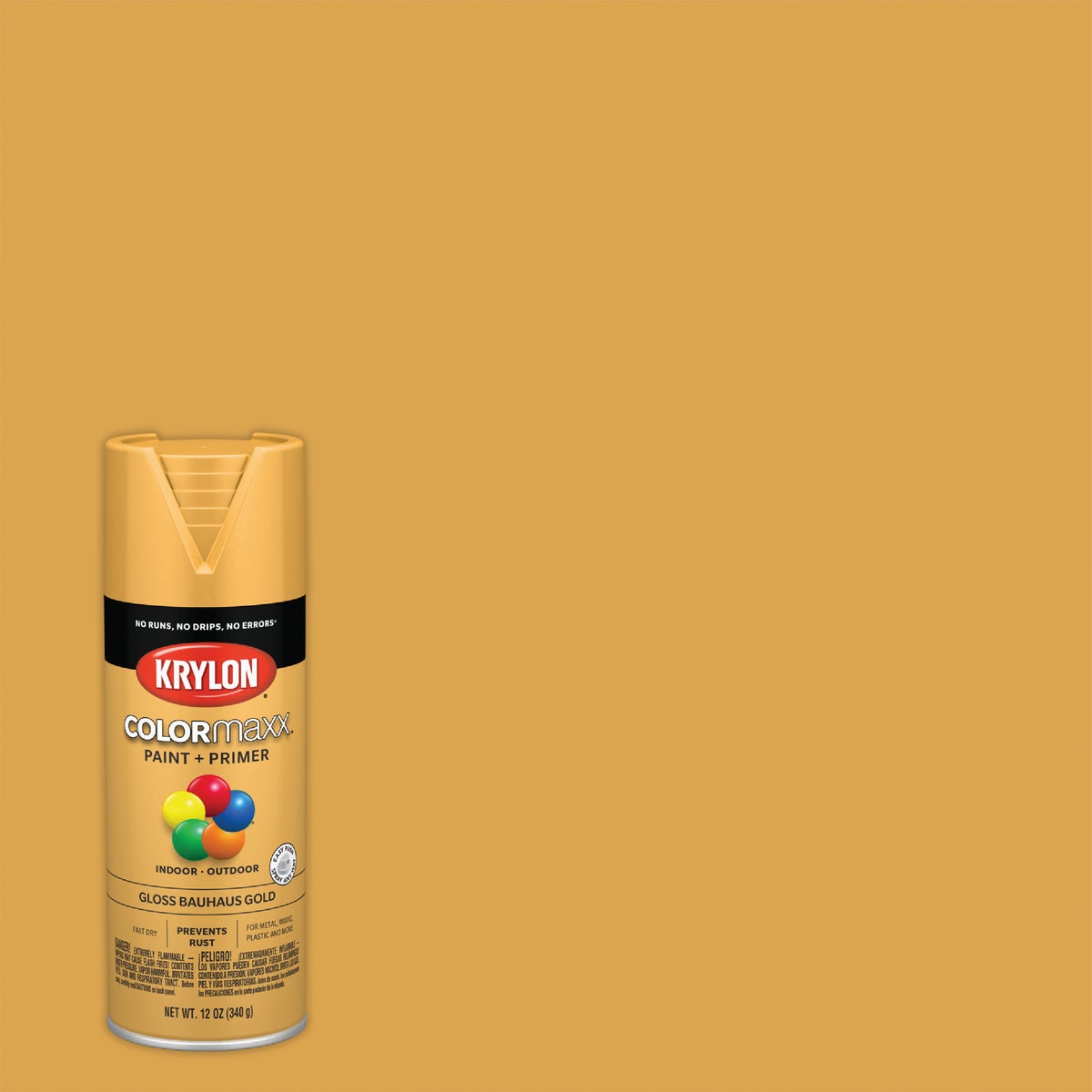 Krylon ColorMaxx 12 Oz. Gloss Spray Paint, Bauhaus Gold