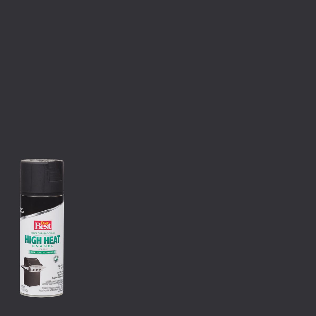 Do it Best Flat Black 12 Oz. High Heat Spray Paint