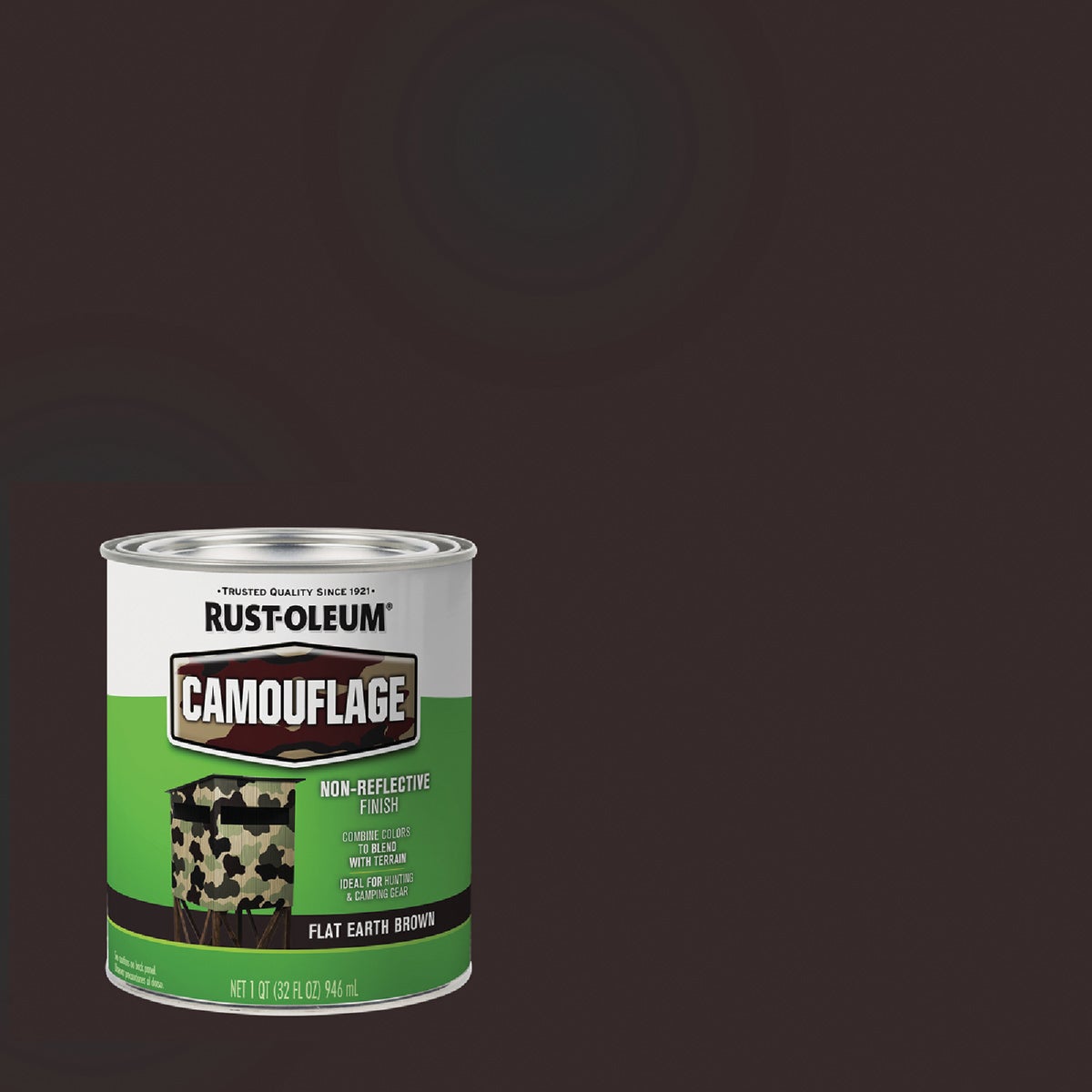 Rust-Oleum 1 Qt. Camouflage Brush Paint, Earth Brown