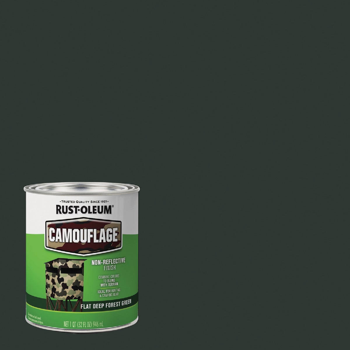 Rust-Oleum 1 Qt. Camouflage Brush Paint, Deep Forest Green