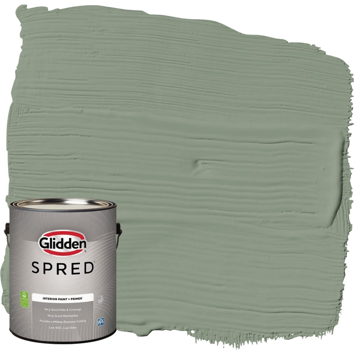 Glidden Spred Interior Grab-N-Go Paint + Primer Eggshell Paint, Farm Fresh, 1 Gal.