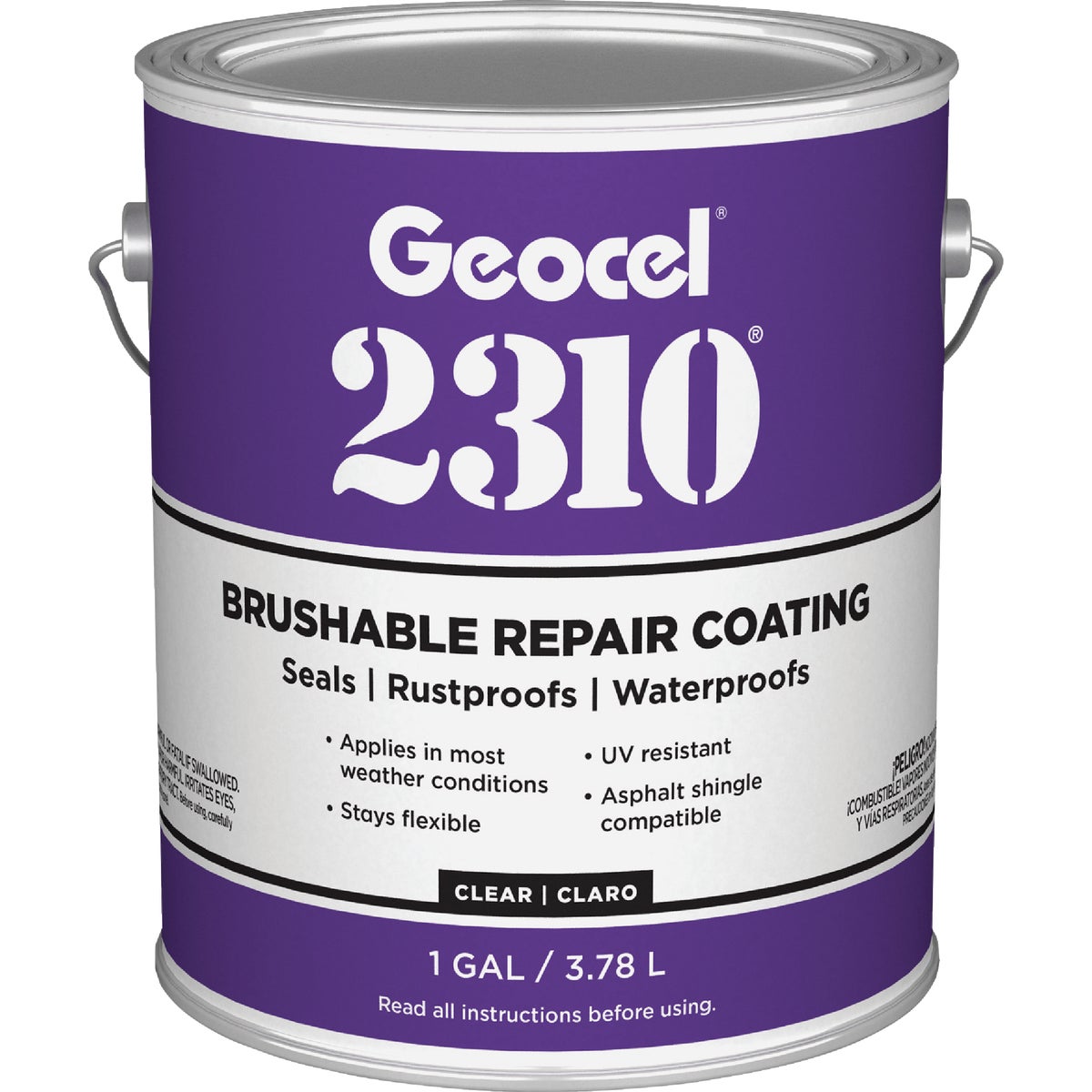 Geocel 2310 Clear 1 Gal. Tripolymer Brushable Repair Sealant Coating