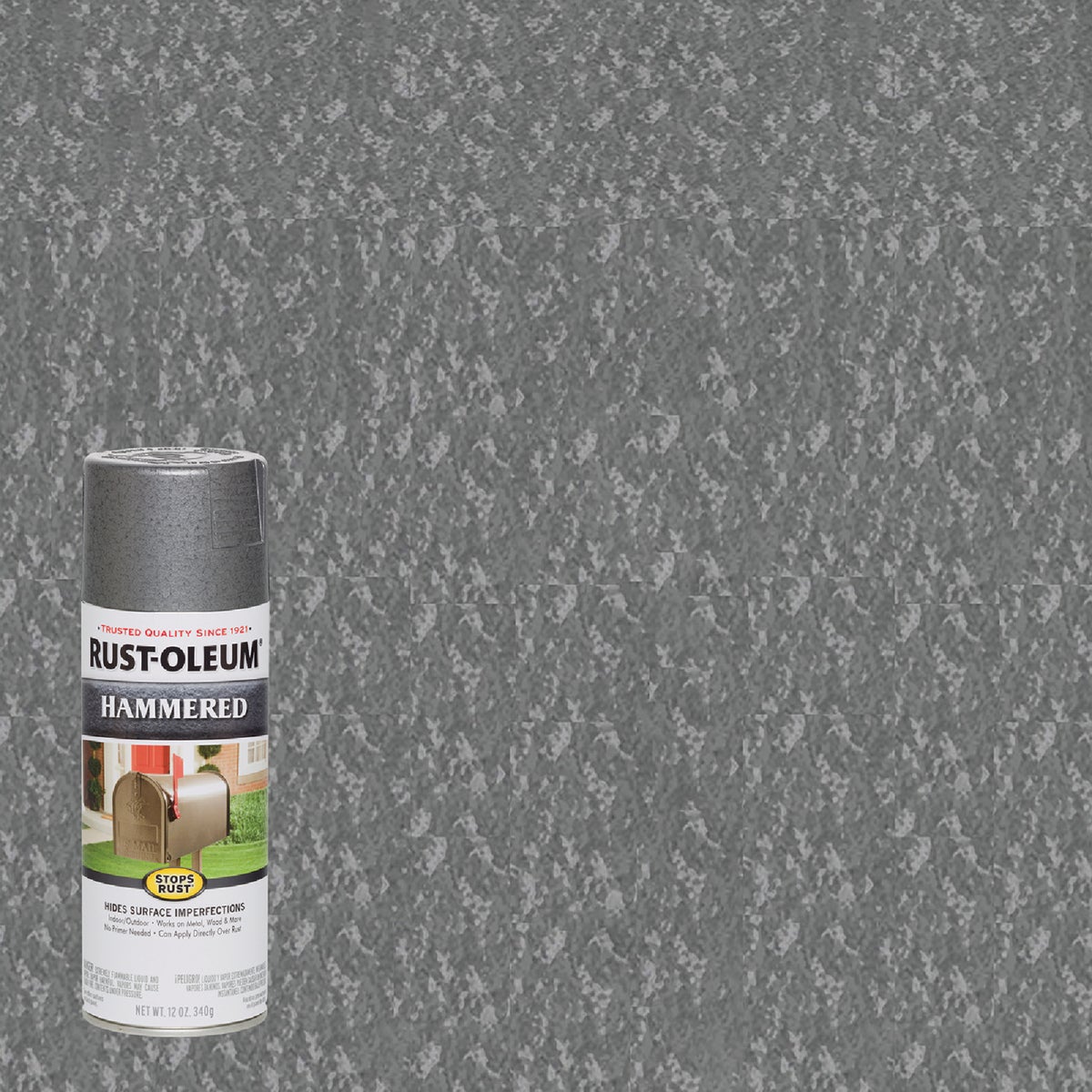 Rust-Oleum Gray Metallic 12 Oz. Hammered Finish Spray Paint