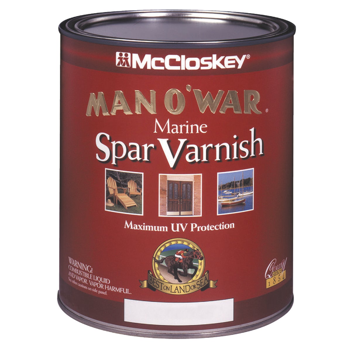 McCloskey Man O'War Semi-Gloss Marine Interior & Exterior Varnish, Quart