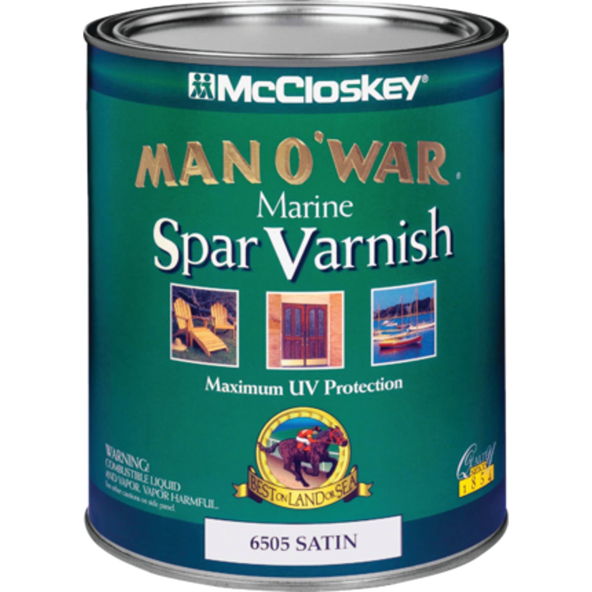 McCloskey Man O'War VOC Satin Spar Interior & Exterior Varnish, Quart