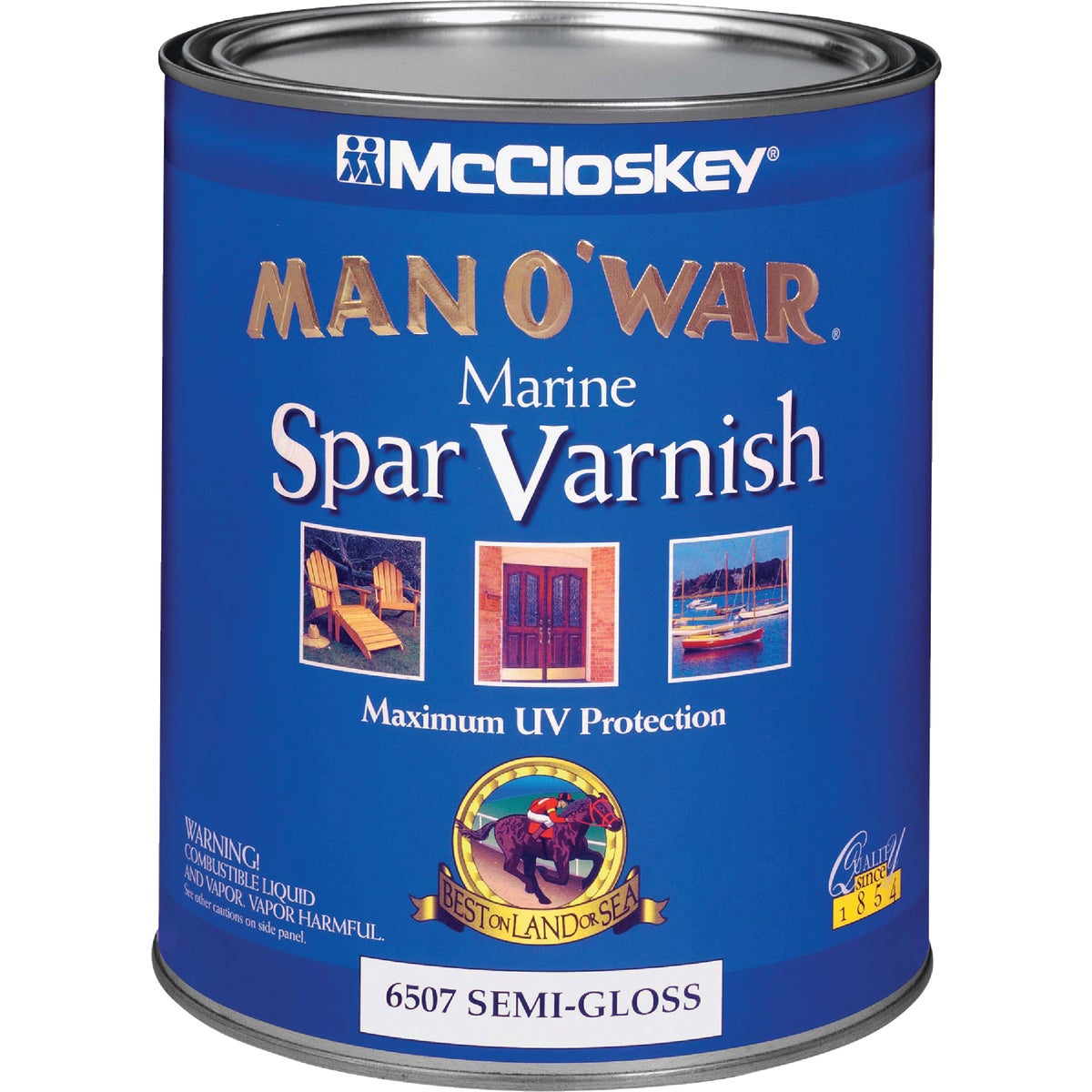 McCloskey Man O'War VOC Semi-Gloss Spar Interior & Exterior Varnish, Quart