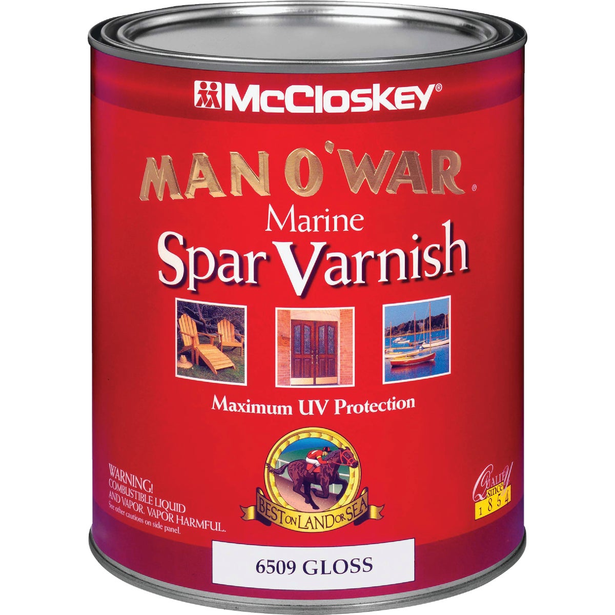 McCloskey Man O'War VOC Gloss Spar Interior & Exterior Varnish, Quart