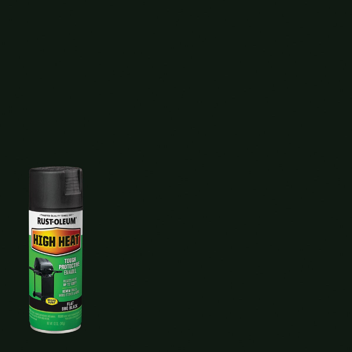Rust-Oleum Black Satin 12 Oz. High Heat Spray Paint
