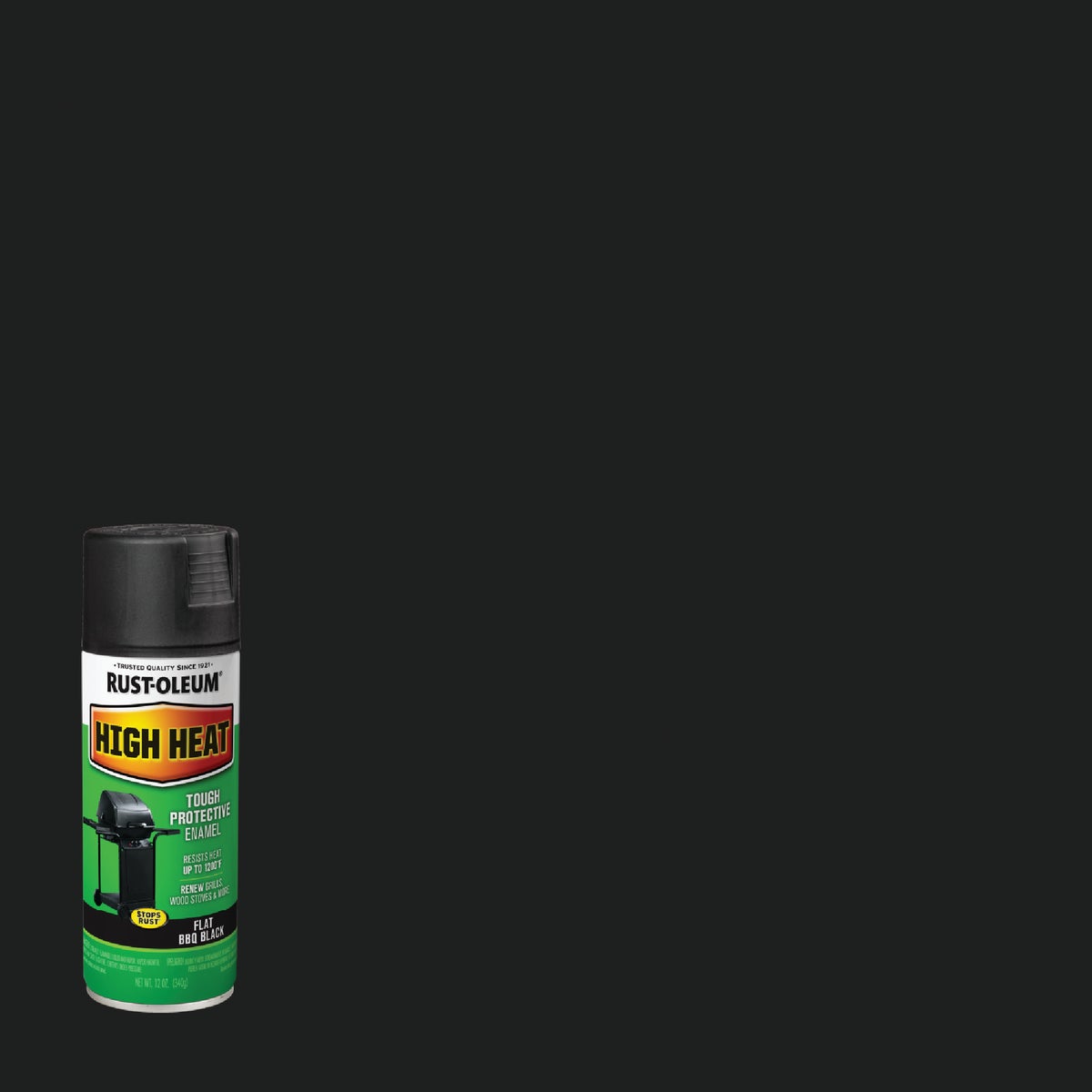 Rust-Oleum Black Satin 12 Oz. High Heat Spray Paint