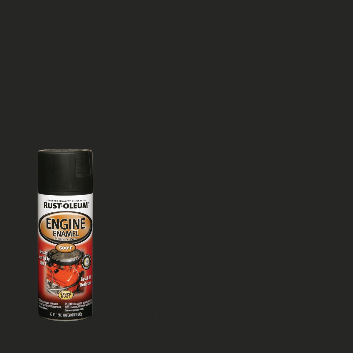 Rust-Oleum Stops Rust 12 Oz. Flat Black Engine Enamel Spray Paint