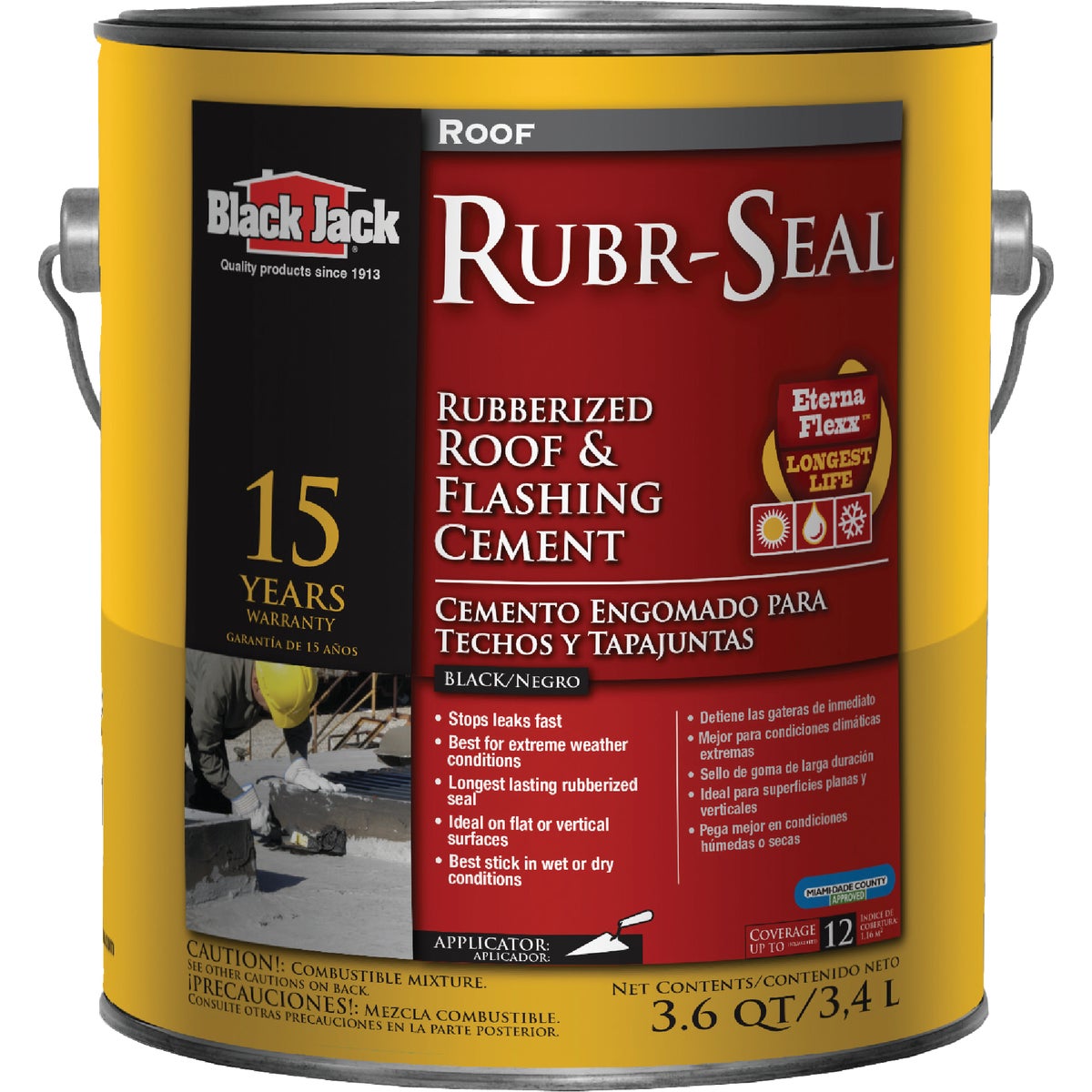Black Jack Rubr-Seal 1 Gal. 15 Year Roof and Flashing Cement