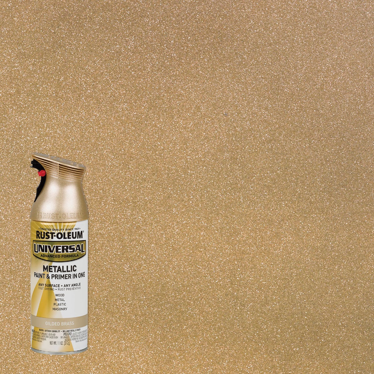 Rust-Oleum Universal 11 Oz. Metallic Gilded Brass Paint