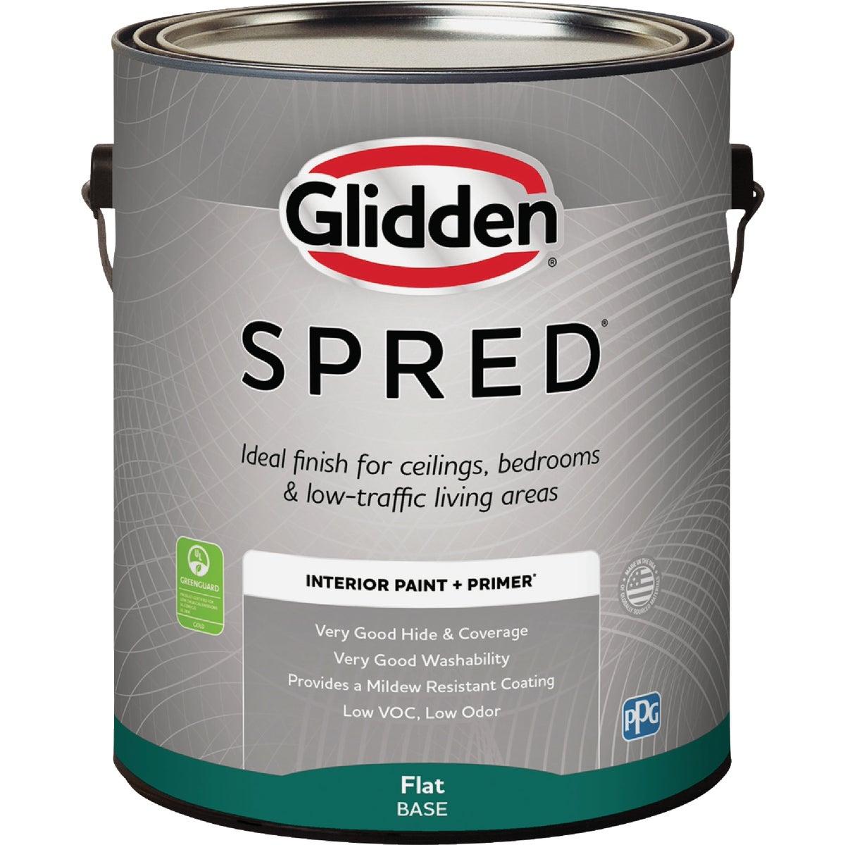 Glidden Spred Interior Paint + Primer Flat Ultra Deep Base Gallon