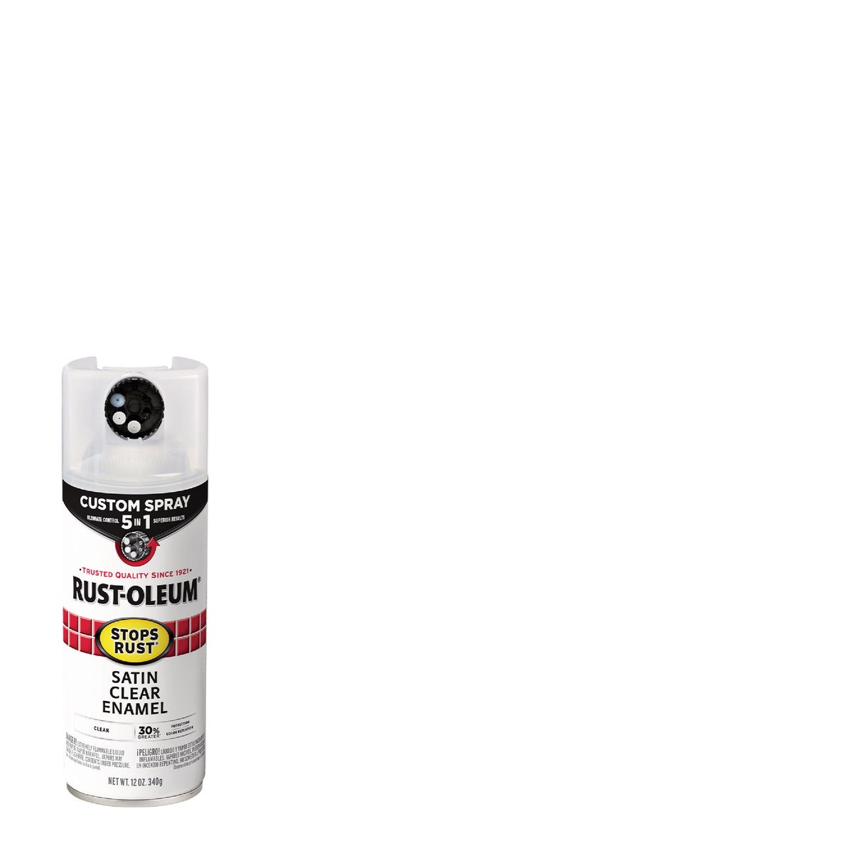 Rust-Oleum Stops Rust 12 Oz. Custom Spray 5 in 1 Satin Spray Paint, Clear