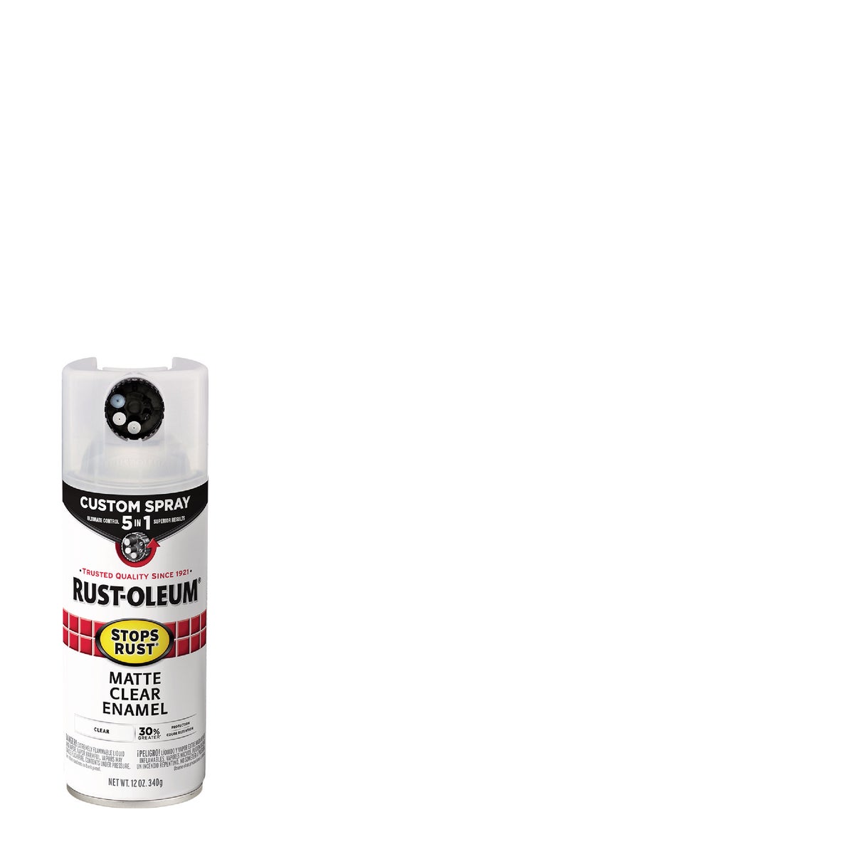 Rust-Oleum Stops Rust 12 Oz. Custom Spray 5 in 1 Matte Spray Paint, Clear