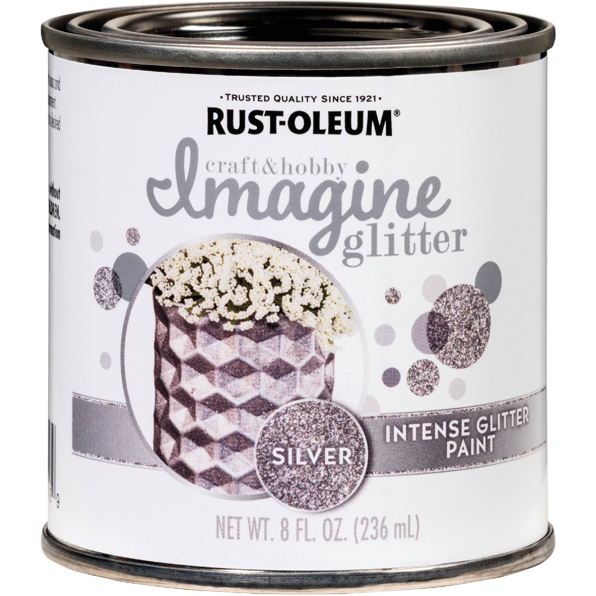 Rust-Oleum Imagine Craft & Hobby 8 Oz. Intense Silver Glitter Paint
