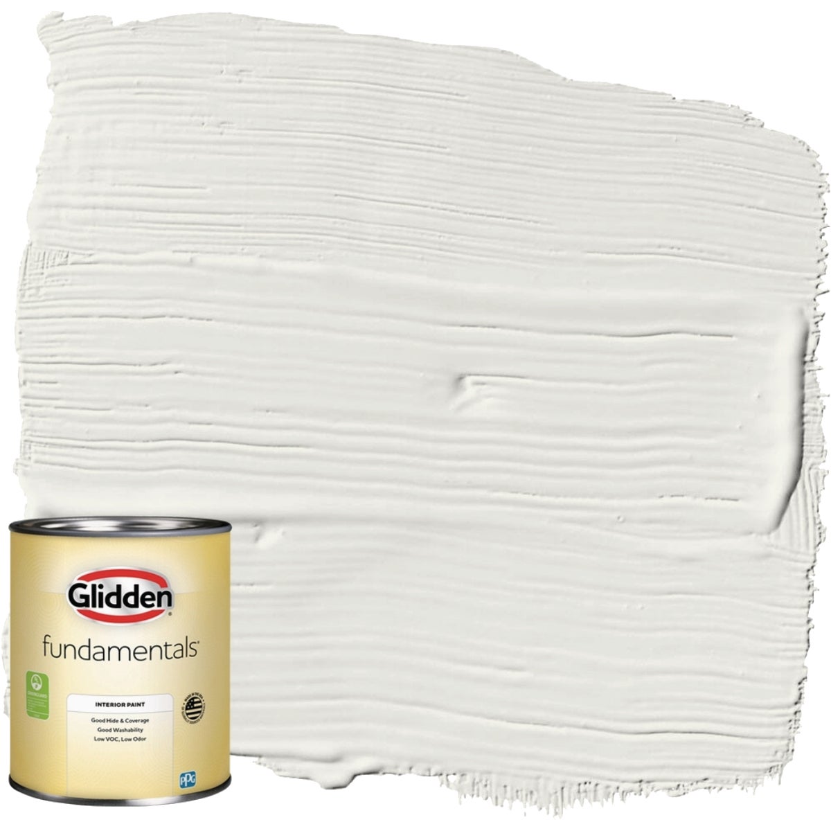 Glidden Fundamentals Eggshell Interior Paint, White, 1 Qt.