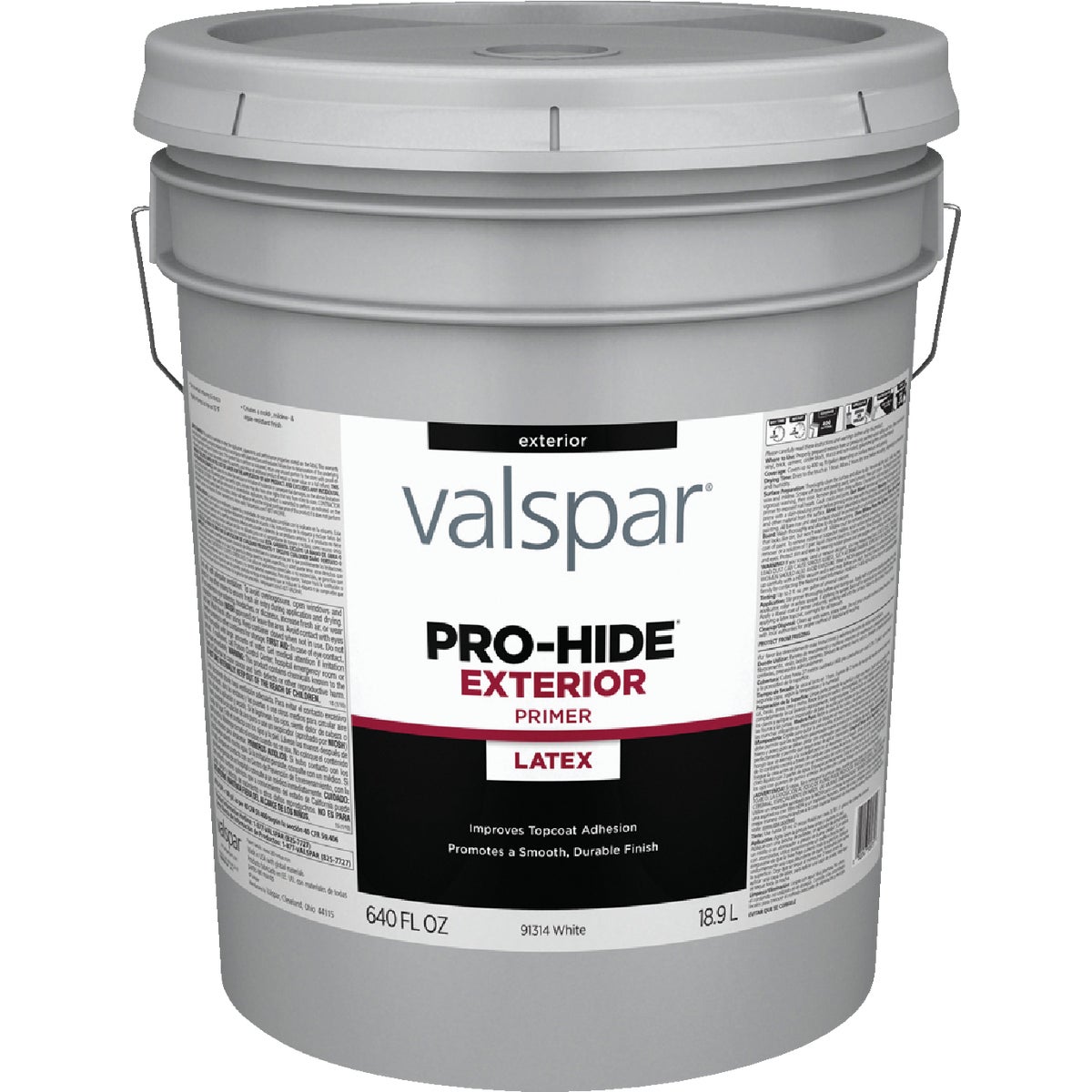 Valspar Pro-Hide White Exterior Primer, 5 Gal.