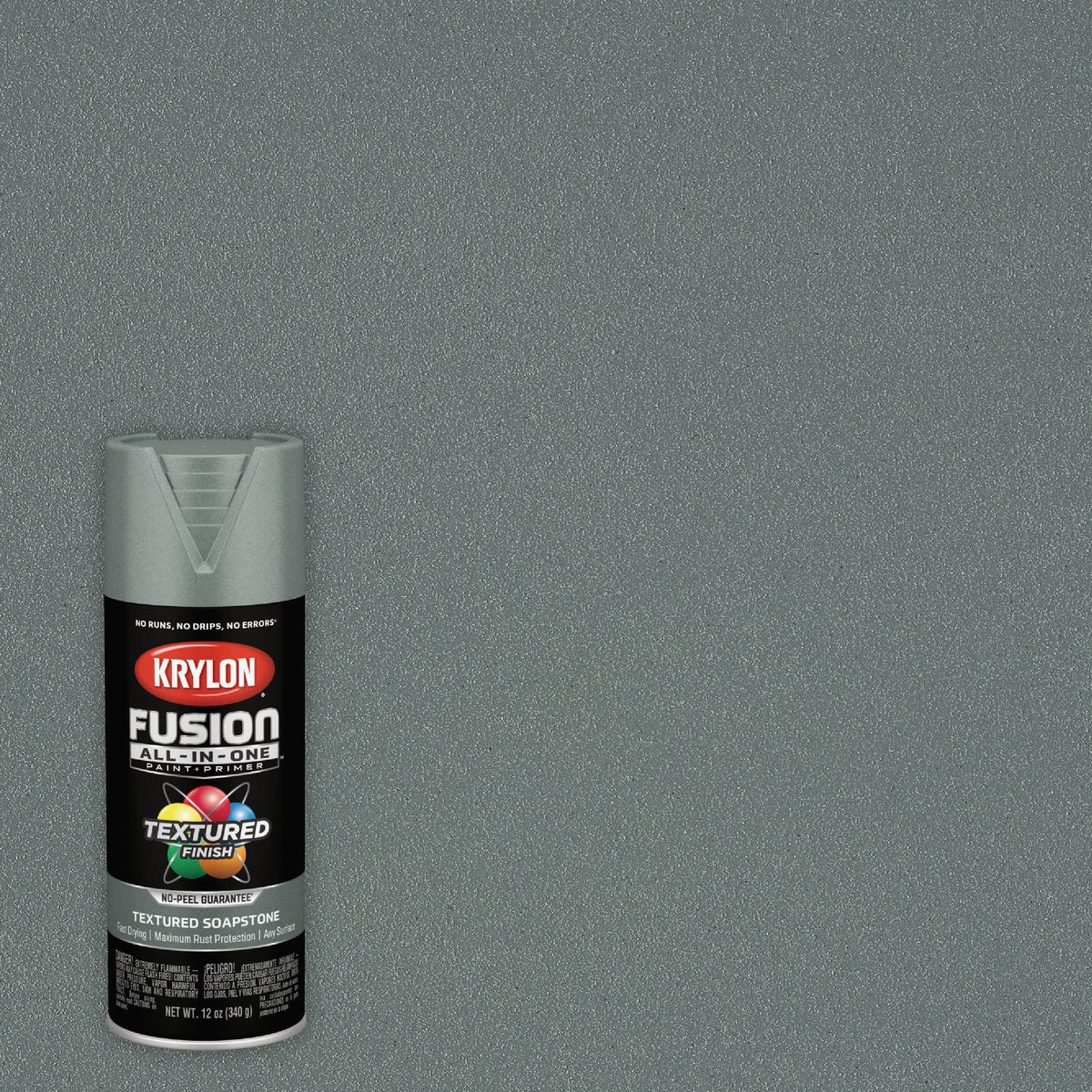 Krylon Fusion All-in-One 12 Oz. Textured Spray Paint & Primer, Soapstone