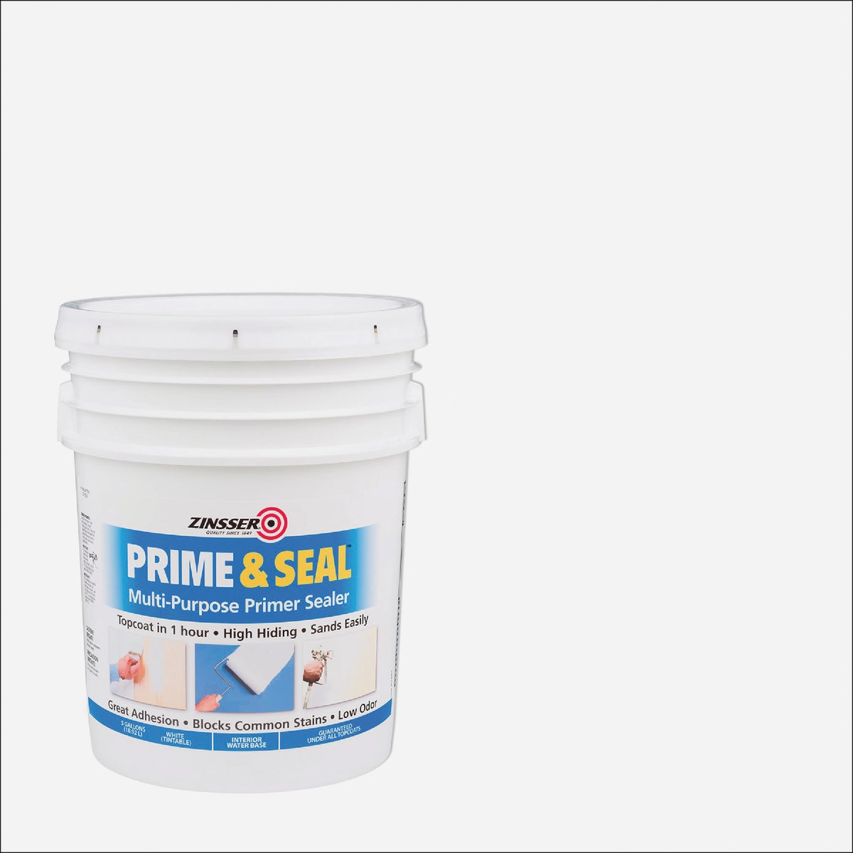 Zinsser Interior Prime & Seal Water-Based Primer, White, 5 Gal.