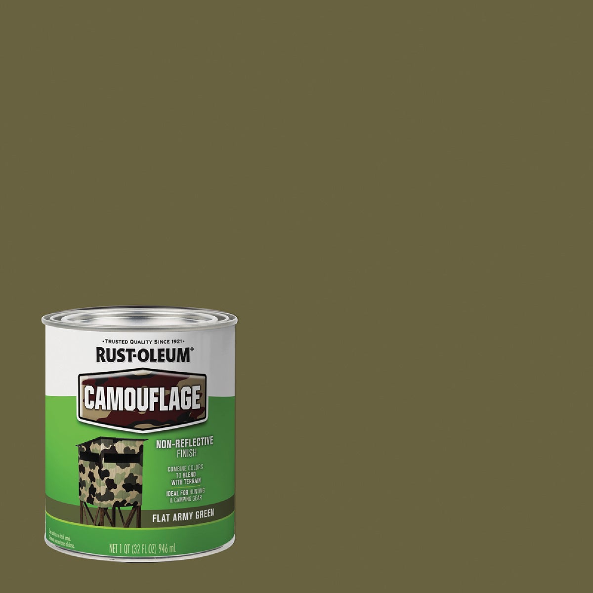 Rust-Oleum 1 Qt. Camouflage Brush Paint, Army Green