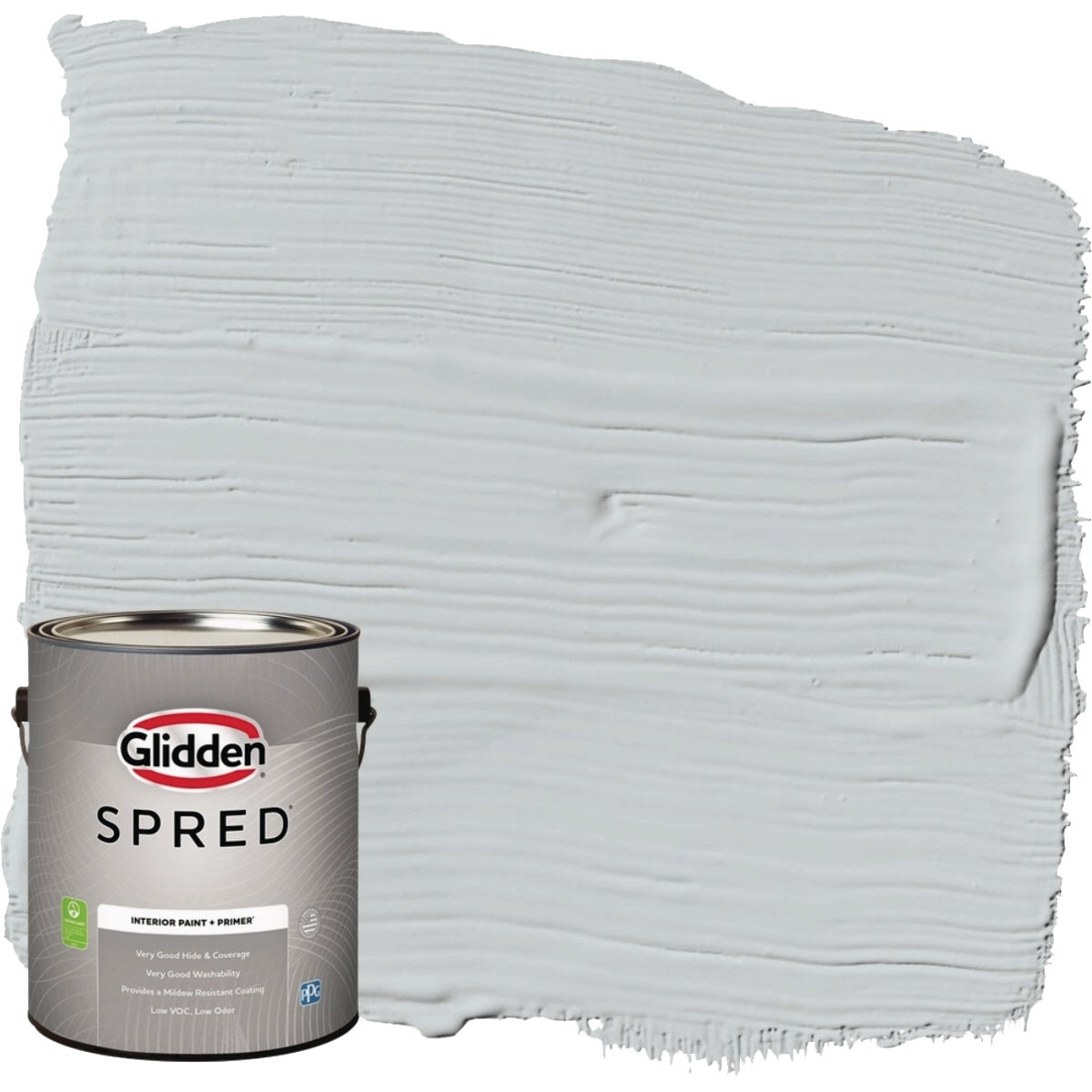 Glidden Spred Interior Grab-N-Go Paint + Primer Eggshell Paint, Ghost Whisperer, 1 Gal.