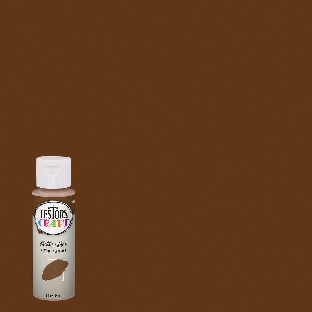 Testors Craft 2 Oz. Matte Brownie Acrylic Paint