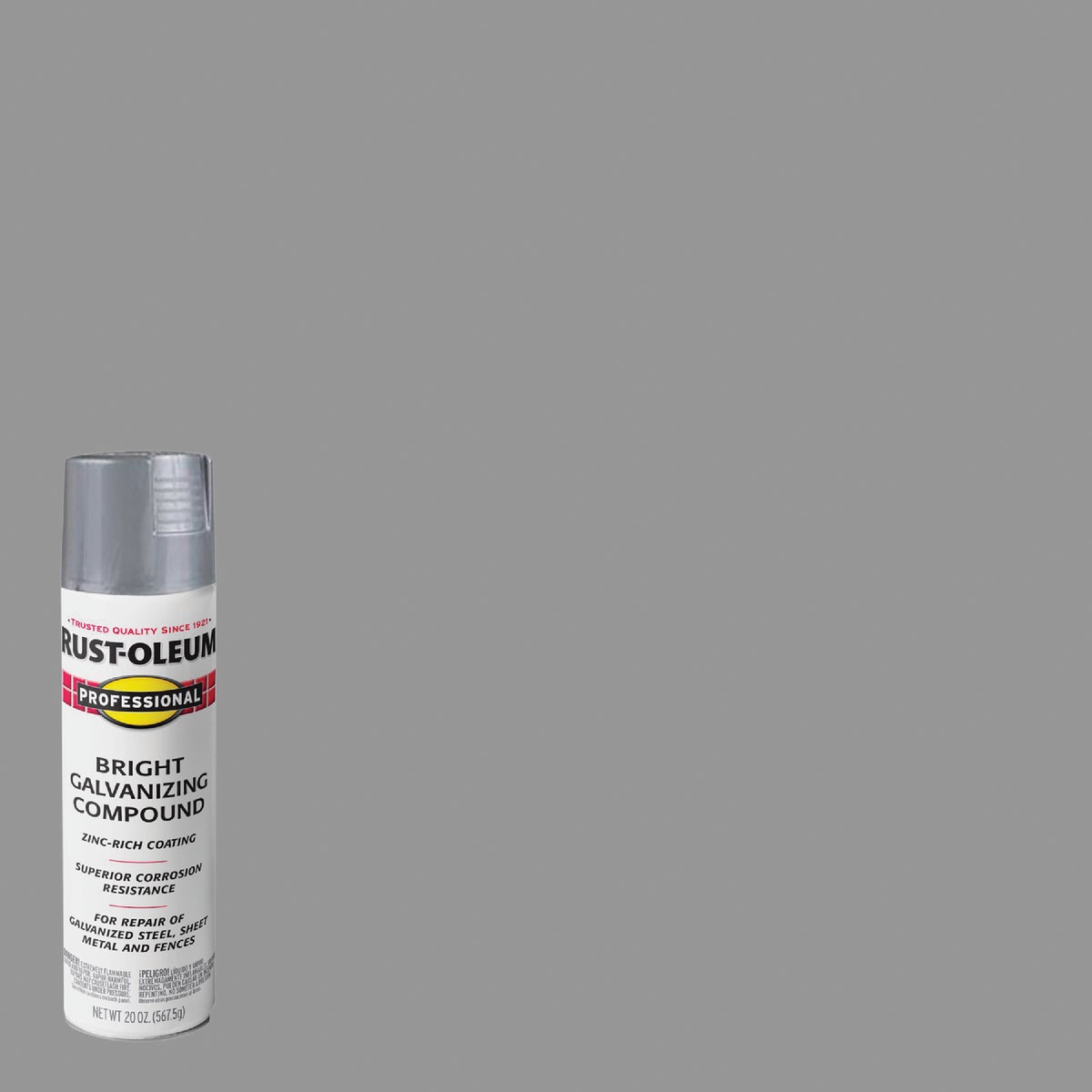 Rust-Oleum Professional 20 Oz. Flat Galvanizing Compound Spray Paint, Bright Galvanized