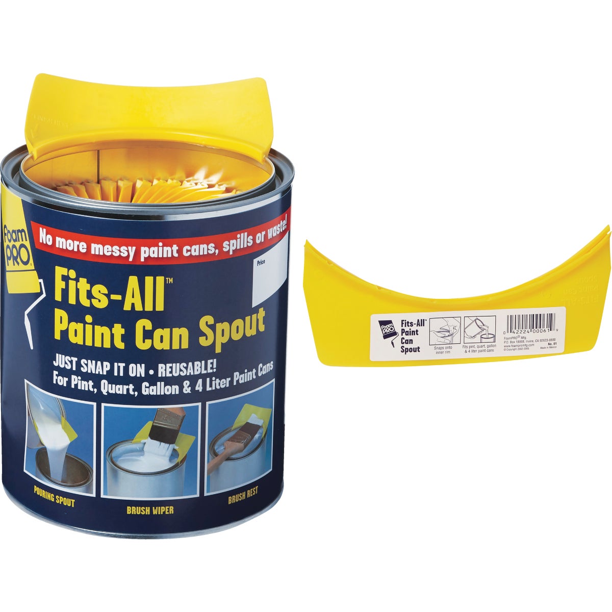 FoamPro Fits-All Snap-On Paint Can Pourer