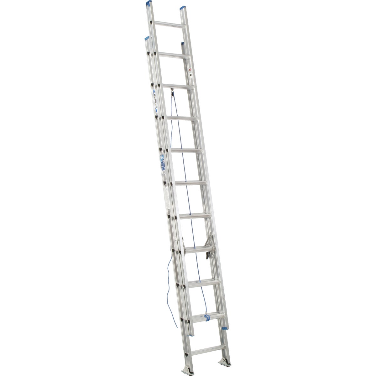 Werner 20 Ft. Aluminum Extension Ladder with 250 Lb. Load Capacity Type I Duty Rating