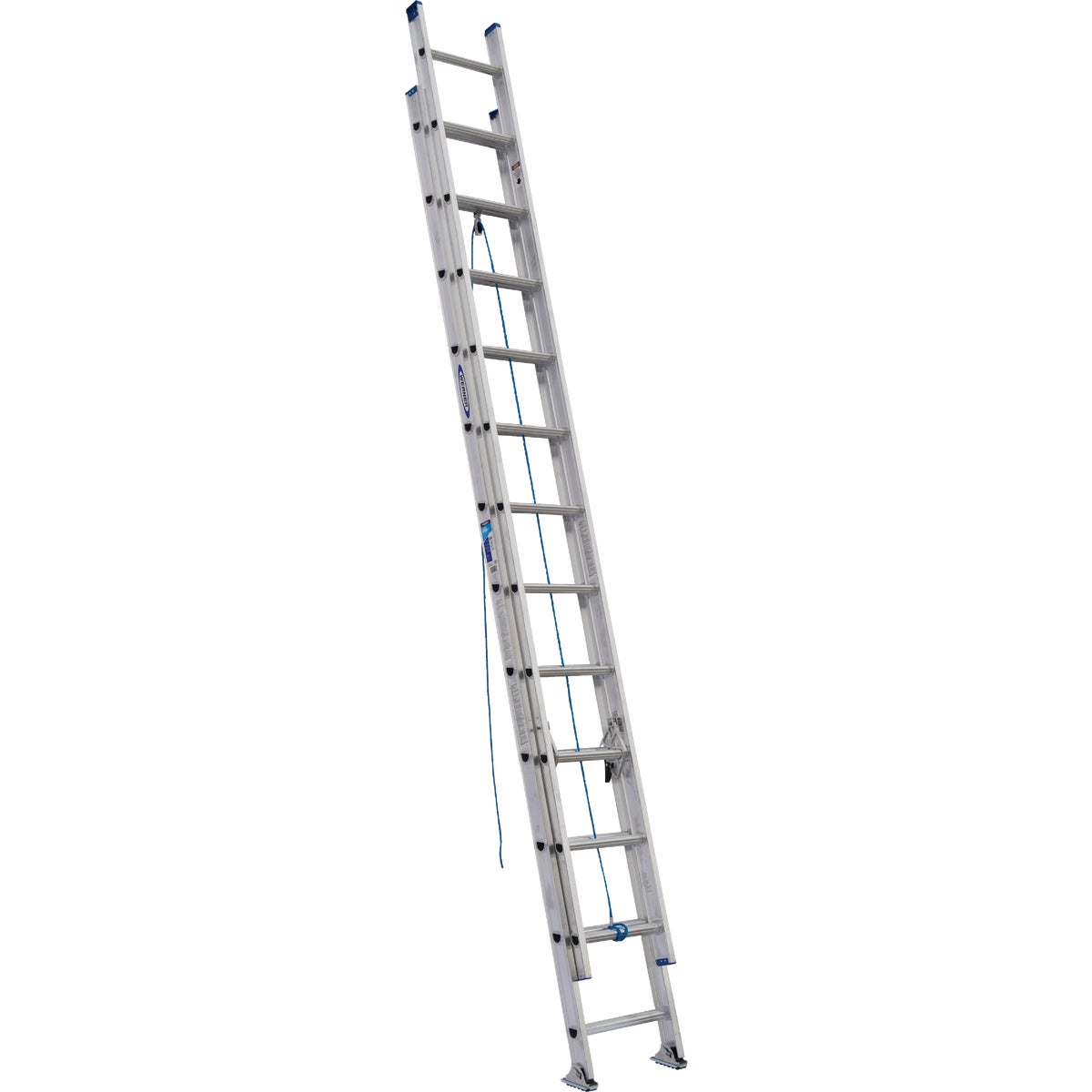Werner 24 Ft. Aluminum Extension Ladder with 250 Lb. Load Capacity Type I Duty Rating