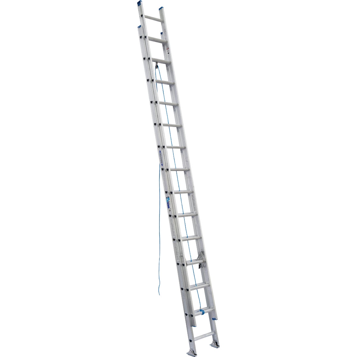 Werner 28 Ft. Aluminum Extension Ladder with 250 Lb. Load Capacity Type I Duty Rating