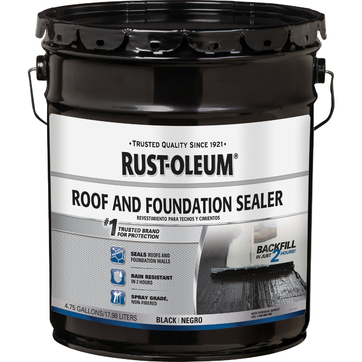 Rust-Oleum 4.75 Gal. Black Roof and Foundation Sealer