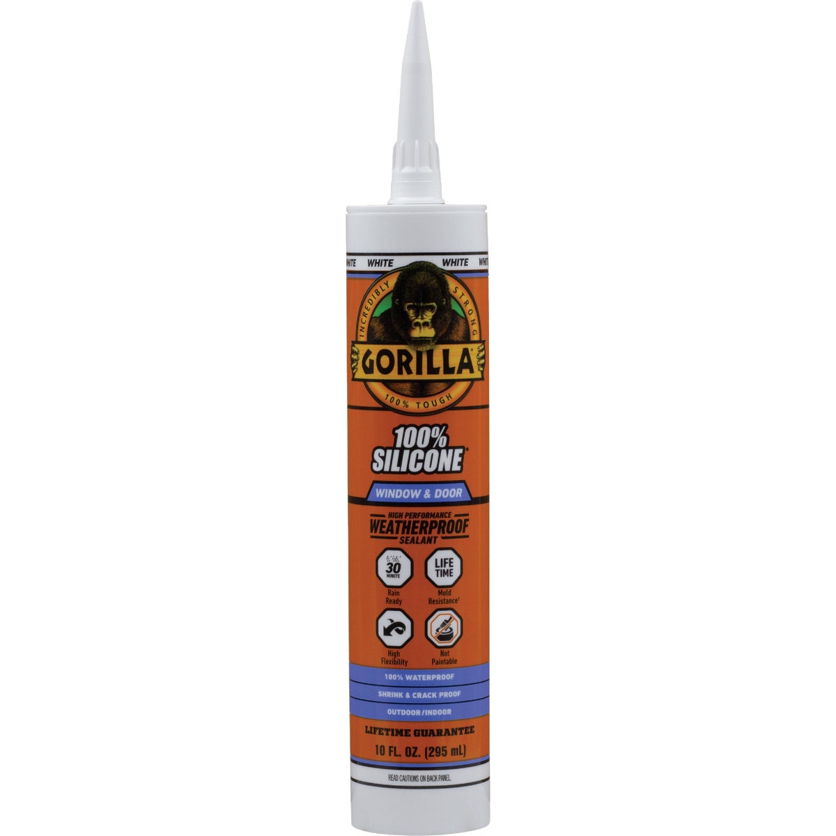 Gorilla 10 Oz. Window & Door Silicone Sealant Cartridge, White