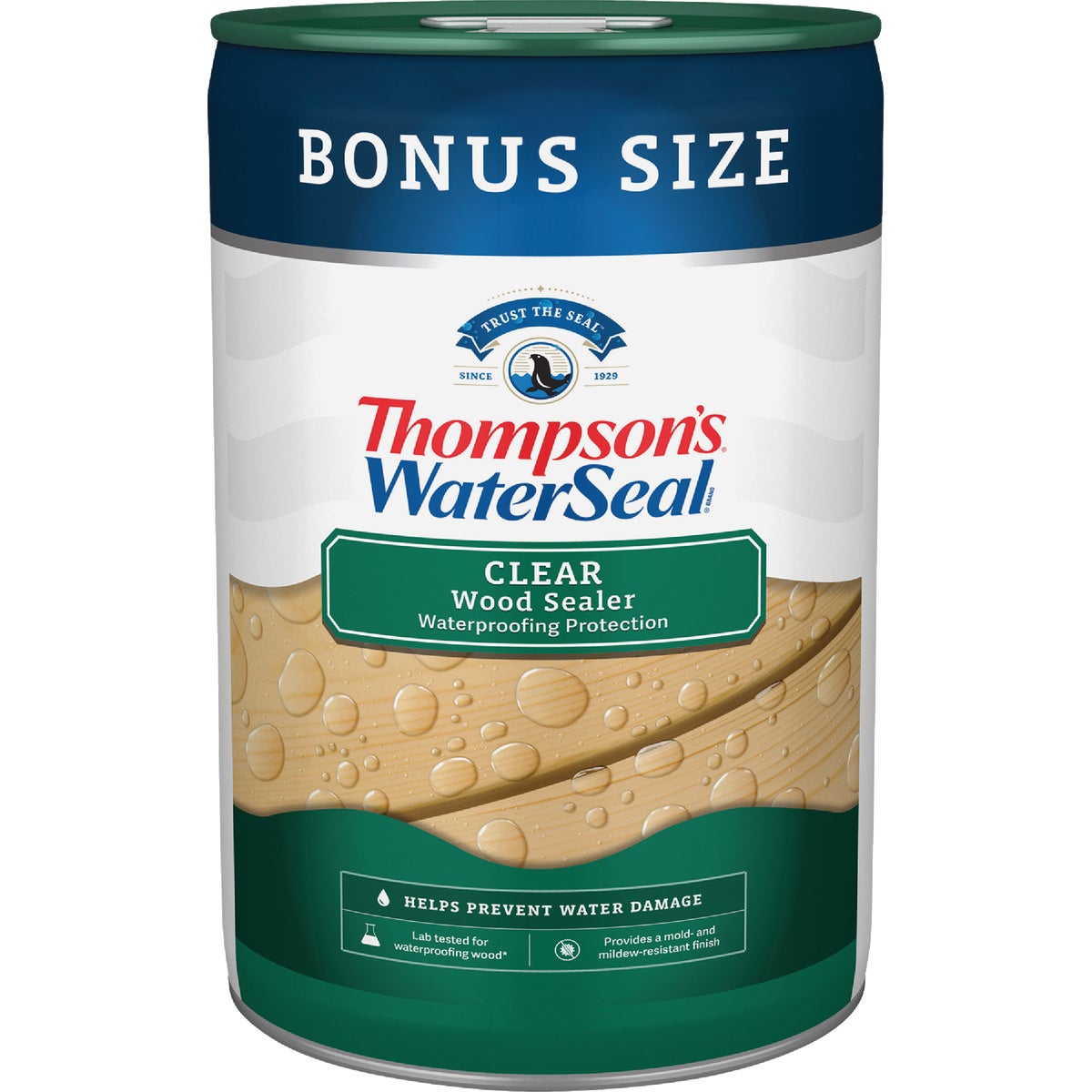 Thompsons WaterSeal Waterproofing VOC Compliant Wood Protector, Clear, 6 Gal.