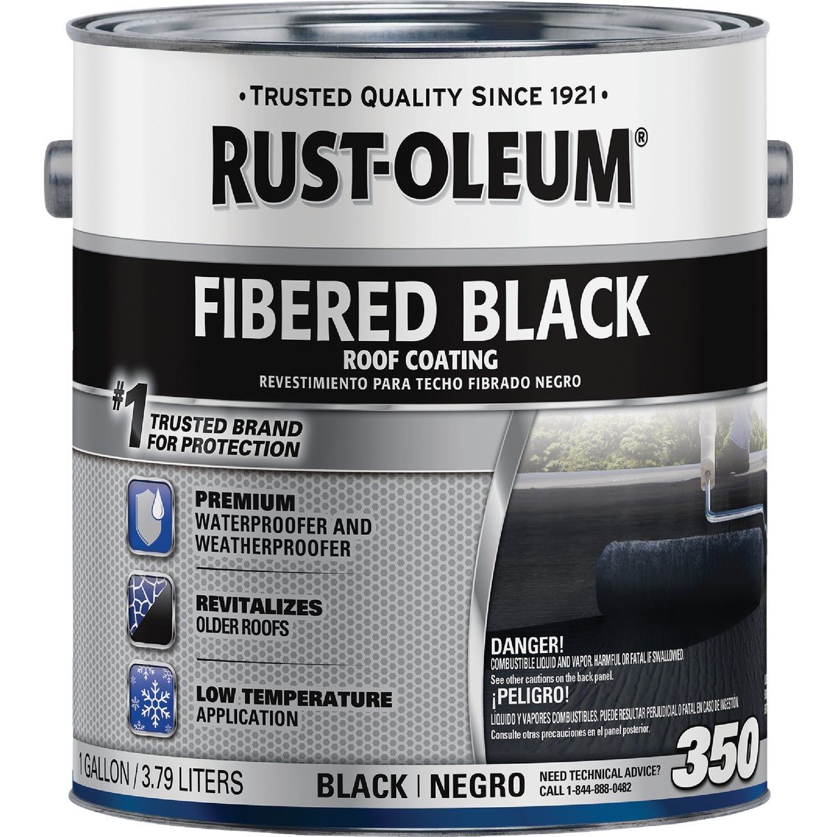Rust-Oleum 350 1 Gal. Fibered Black Roof Coating